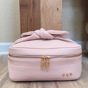 Pretty Simple Madelyn Bow Makeup Bag - Soft Pink NWT